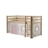 Image de Vipack PINO Lit Compact Pin Massif Naturel 209 x 105 x 114 cm + Rideau de lit BIRDY