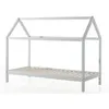 Image de Lit cabane gigogne 90x200 cm pin massif blanc Kali
