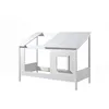 Image de Vipack LIO Lit cabane 90x200cm + Set de rideaux blancs