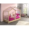 Image de Vipack Dallas Lit MH 90 X 200 Naturel + Tente textile papillon + Lit gigogne