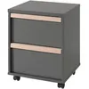 Image de Vipack - Caisson De Bureau 2 Tiroirs "London" 60cm Gris Anthracite