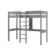 Image de Vipack Lit Mezzanine Gris avec Bureau 90x200