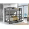 Image de Vipack Lit Enfant Superposé Hauteur 180 Pino 90x200cm Gris + 2 tiroirs de lit