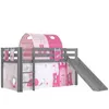 Image de Vipack Lit Enfant Surélevé Avec Toboggan Pino Princess