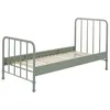 Image de Vipack Lit simple en métal Vert Olive mat Bronxx 90x200cm