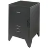 Image de Vipack Chevet en métal Bronxx 1 porte 1 etagere 60x40x40cm Noir Mat