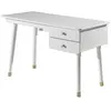 Image de Bureau enfant 2 tiroirs bois blanc satiné Funy