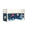 Image de Vipack PINO Lit sureleve en pin massif 90x200cm avec sommier Blanc Espace