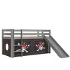 Image de Vipack PINO Lit mezzanine avec toboggan pin massif Gris Pirates