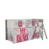 Image de Scott Lit Mezzanine et Rideau Princess 3 Sacs Rangement