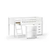 Image de Lit Mi-Hauteur Scott Un Bureau Commode 4 Tiroirs Blanc