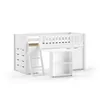 Image de Lit Scott Bureau 2 Commodes Blanc