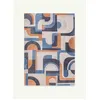 Image de Module design - Tapis géométrique Nuance - Bleu Camel - 140 x 200 CM