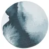 Image de Tapis de salon tissé plat Lagoon - Meditation Collection - Inkjet - 170 x 240 cm - Design inspiré des taches d'encre, teintes profondes et naturelles évoquant l'encre et la mousse