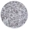 Image de Tapis de salon tissé plat Swim - Meditation Collection - Grit - 240 x 240 cm - Design cyanotype inspiré de la fluidité de l'eau, reflets brillants, effet tactile avec fil blanc flammé