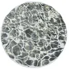 Image de Tapis de salon tissé plat Swim - Meditation Collection - River - 200 x 280 cm - Design cyanotype inspiré de la fluidité de l'eau, reflets brillants, effet tactile avec fil blanc flammé