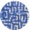 Image de Tapis de salon tissé plat Kuba - Craft Collection - Ultramarine - 200 x 280 cm - Motifs Ethniques Abstraits Inspirés de l'Art Kuba Zaïrois, Design Moderne et Profondeur Visuelle