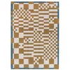 Image de Tapis de salon tissé plat Chess - Craft Collection - Honey - 170 x 240 cm - Motif Damier Déconstruit, Graphisme Audacieux, Effets Matériels, Couleurs Vives pour Esthétique Intrigante