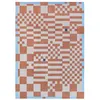 Image de Tapis de salon tissé plat Chess - Craft Collection - Nude - 80 x 150 cm - Motif Damier Déconstruit, Graphisme Audacieux, Effets Matériels, Couleurs Vives pour Esthétique Intrigante