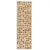Image de Tapis de salon tissé plat Cobblestone - Craft Collection - Peach Party - 80 x 250 cm - Motifs Abstraits avec Dégradés, Texture Unique, Design Artistique