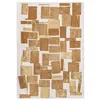 Image de Tapis de salon tissé plat Lucia - Craft Collection - Nuggets - 80 x 150 cm - Design Cubisme Rétro, Effet Bouclette Moderne, Texture Douce et Moelleuse, Équilibre Géométrique