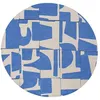 Image de Tapis de salon tissé plat Papercut - Craft Collection - Campanula - 170 x 240 cm - Design Moderne Bauhaus avec Formes Déconstruites, Tangram, Équilibre entre Forme et Couleur