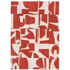 Image de Tapis de salon tissé plat Papercut - Craft Collection - Rust - 240 x 340 cm - Design Moderne Bauhaus avec Formes Déconstruites, Tangram, Équilibre entre Forme et Couleur