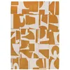 Image de Tapis de salon tissé plat Papercut - Craft Collection - Curry - 240 x 340 cm - Design Moderne Bauhaus avec Formes Déconstruites, Tangram, Équilibre entre Forme et Couleur