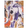 Image de Tapis de salon tissé plat Fresque - Gallery Collection - Purple Game - 170 x 240 cm - Couleurs Vives, Design Artistique, Inspiré d'un Atelier de Peinture
