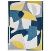 Image de Tapis de salon tissé plat Shapes - Gallery Collection - Duck Song - 200 x 280 cm - Design texturé, formes abstraites entrelacées, couleurs dynamiques