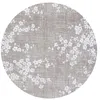 Image de Tapis de salon tissé plat - Sakura Collection - Morning Mist - 240 x 240 cm - Design Élegant de Cerisiers en Fleurs, Inspiré du Printemps