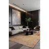 Image de Tapis - Collection Heris Beneffito - Golden Wall - Tapis à Motifs, Finition Artisanale, Tissage en Belgique - Tapis d'intérieur moderne et doux - Rectangulaire - 140 x 200 cm