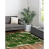 Image de Tapis - Collection Cafe Beneffito - Hedgerow Green - Tapis à Motifs, Finition Artisanale, Tissage en Belgique - Tapis d'intérieur moderne et doux - Rectangulaire - 80 x 150 cm