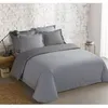 Image de VISION Parure de couette bicolore 100% coton - 1 housse de couette 240x260 cm + 2 taies 65x65 cm - Gris et gris perle