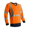 Image de T-shirt Hv Manches Longues Orange Marine L - Coverguard