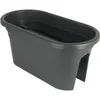 Image de ARTEVASI Jardiniere pour balcon Venezia - 30 x 60 x H 27 cm - 18 L - Gris anthracite