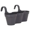 Image de ARTEVASI Pot de fleurs pour balcon Capri - 30,5 x 54 x H 28 cm - 11 L - Gris