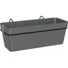 Image de ARTEVASI - Kit balcon Jardiniere capri re 50cm v2 anthracite 50,2 x 28,5 x h20 cm - 1,45l