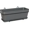 Image de ARTEVASI - Kit Jardiniere capri 50cm v2 anthracite 50,2 x 28,5 x h20,7 cm - 1,54l