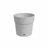 Image de Pot a fleurs et plantes rond CAPRI LARGE - Plastique - Réservoir d'eau - diametre 30 cm - Gris clair - ARTEVASI