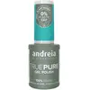 Image de Andreia Professional True Pure Vernis gel sans Hema - T51 Bleu Turquoise en T51 Turquoise blue with tiny blue glitters, 10.5ml