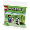 Image de Minecraft Steve avec bébé panda (30672, LEGO Minecraft)