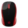 Image de HP 200 - Souris - droitiers et gauchers - optique - sans fil - 2.4 GHz - récepteur sans fil USB - rouge - pour Pavilion 24, 27, 590, 595, TP01