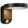 Image de Applique murale RICA Round Solar Matière plastique Noir, H.12 - IP44 - SolarLed /Nordlux Extérieur