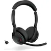Image de Jabra Evolve2 55 UC Stéréo USBC (Sans fil, USB-C), Casque micro de bureau, Noir