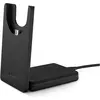 Image de Jabra Evolve2 55 UC + Ladestation (Filaire, Sans fil, USB-A, Les équipes Microsoft, Zoom), Casque micro de bureau, Noir