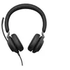 Image de Jabra Evolve2 40 SE UC Stereo - Micro-casque - sur-oreille - filaire - USB-C - isolation acoustique - Optimisé pour la CU