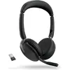 Image de Jabra Evolve2 65 Flex UC (Sans fil, USB-A, Avaya, Cisco, Les équipes Microsoft), Casque micro de bureau, Noir
