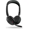 Image de Jabra Evolve2 65 Flex MS inkl. Ladestation (Docking, Sans fil, USB-A, Les équipes Microsoft), Casque micro de bureau, Noir
