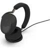 Image de Jabra Evolve3 85 MS + station de charge (Sans fil, USB-C, Les équipes Microsoft), Casque micro de bureau, Noir
